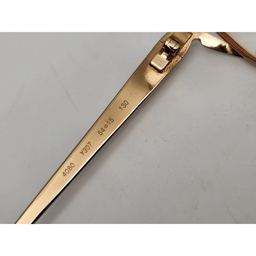 Yves Saint Laurent YSL 4080 Y307 Gold Tone Eyeglasses Frames 54-15-130 Vintage